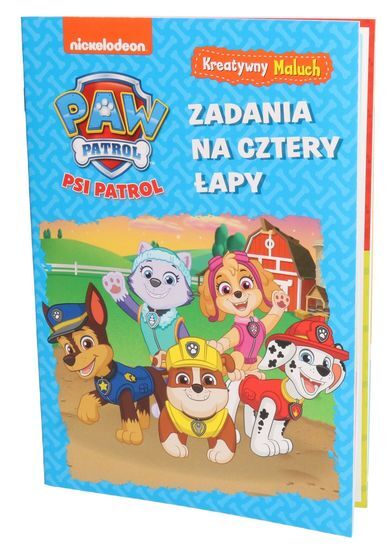 Książka ZADANIA NA 4 ŁAPY zeszyt zadań PSI PATROL 1