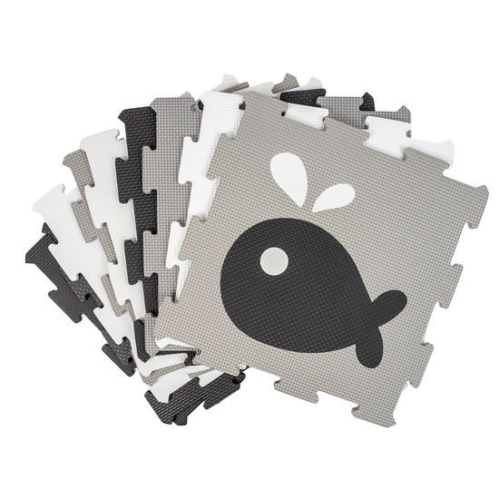 Mata piankowa CZARNO-BIAŁA SMILY PLAY puzzle piankowe 1