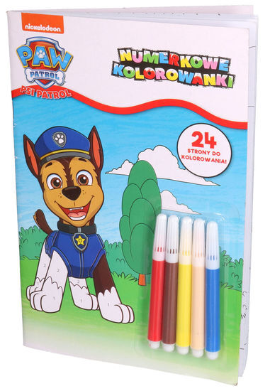 Kolorowanka Psi Patrol. Numerkowe kolorowanki  1