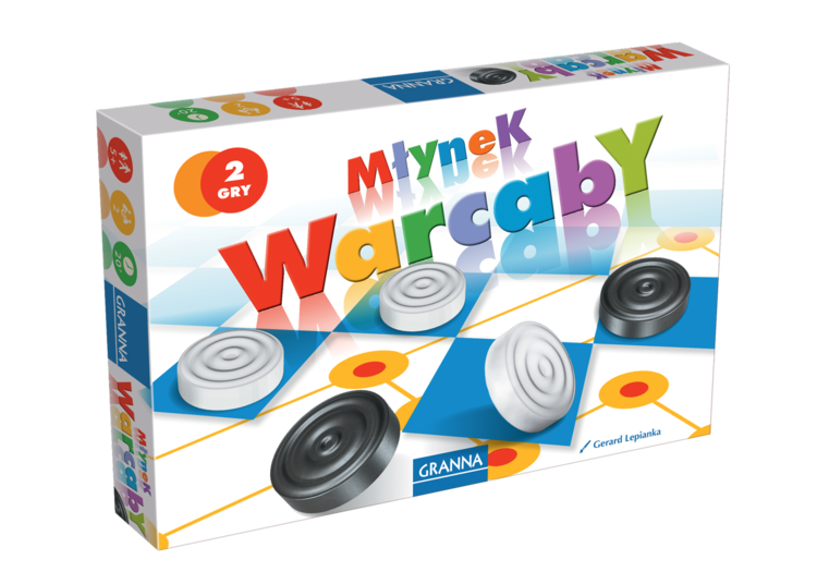 Gra logiczna WARCABY MŁYNEK 1