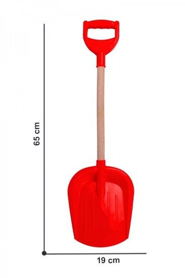 Duża łopatka do piasku 67cm, drewniany trzonek 1