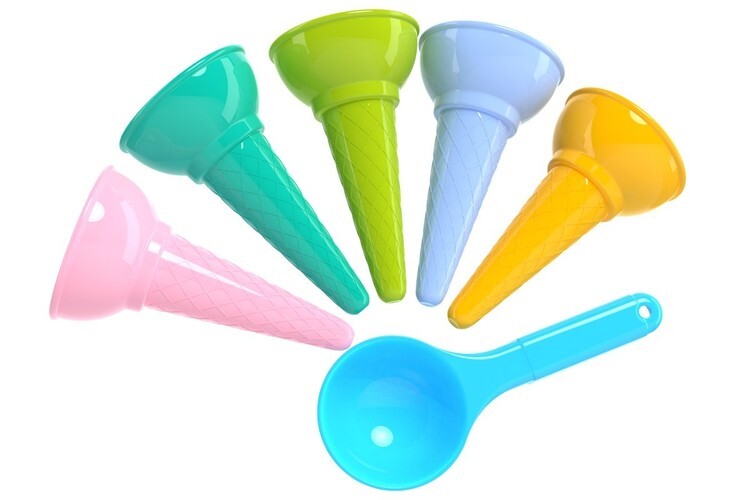Foremki do piasku LODY + łopatka 1