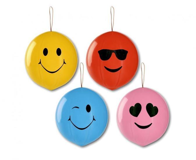 Balon piłka z gumką EMOTIKON 50szt 1