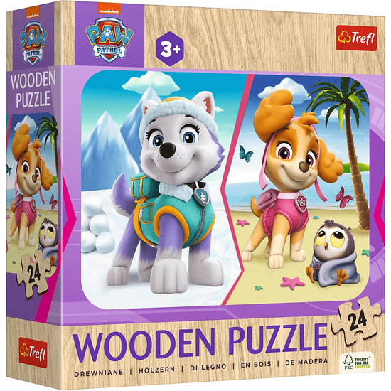 Puzzle 24 drewniane Dziewczęcy Psi Patrol 1