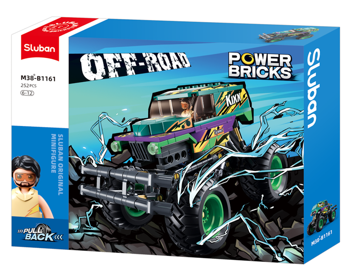 Klocki Sluban  AUTO MONSTER TRUCK OFF-ROAD POWER BRICKS 252el 1