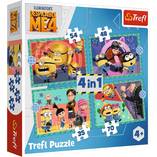 Puzzle 4w1 Zwariowane MINIONKI 1