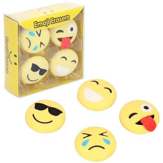 Gumka do ścierania emotikon 4szt 1