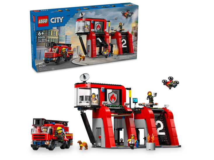 Klocki LEGO CITY Remiza strażacka z wozem 1