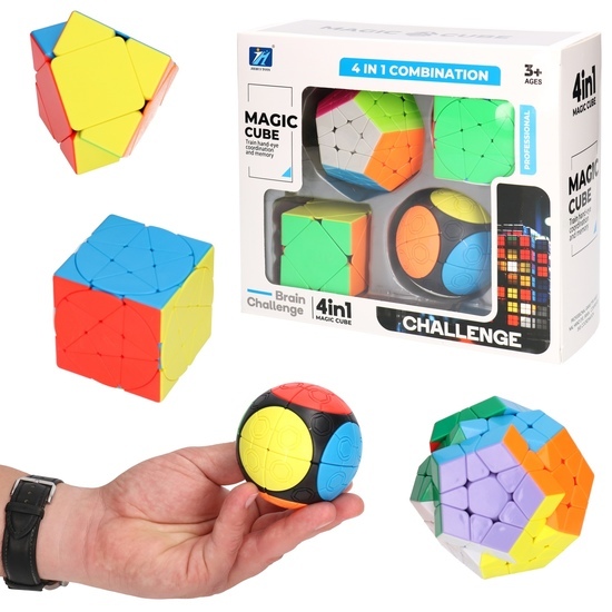 Magiczna układanka logiczna MEGA ZESTAW 4szt 1