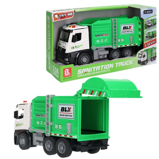 Auto śmieciarka RECYKLING światło dźwięk SŁUŻBY MIEJSKIE 1