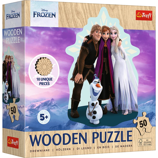 Puzzle 50 drewniane Ulubiona KRAINA LODU 1