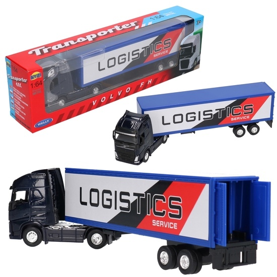 Auto TIR LOGISTIC model metalowy 1:64 WELLY 1