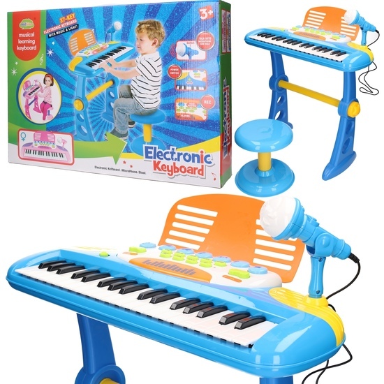 Keyboard z krzesełkiem, pianinko na stojaku 1