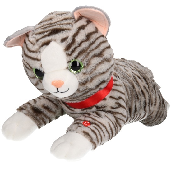 Maskotka KOT leżący z głosem 50cm miauczy 1