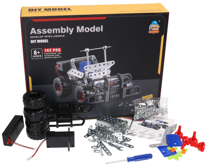 Mały konstruktor AUTO JEEP do skręcania 142el   1