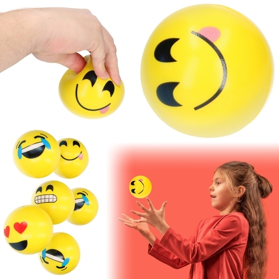 Piłka piankowa EMOTIKON 9cm 1szt 1
