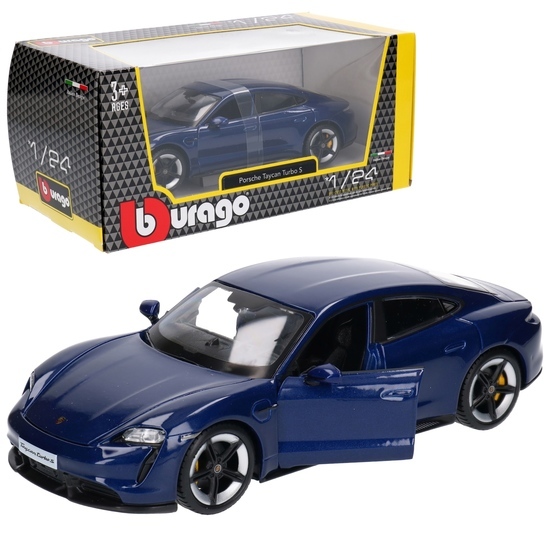 Auto PORSCHE TAYCAN TURBO S model metalowy BURAGO 1:24 1