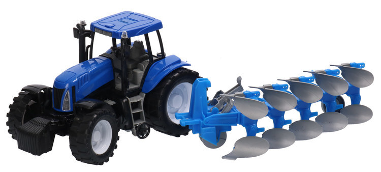 Traktor z pługiem, maszyna rolnicza 1