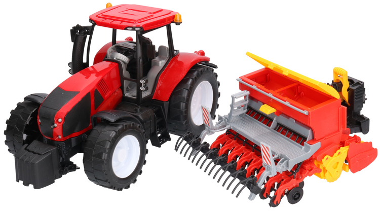 Duży traktor z siewnikiem maszyna rolnicza  1