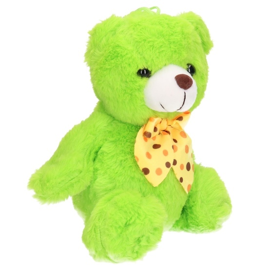 Maskotka kolorowy MIŚ Z KOKARDKĄ 20cm 1
