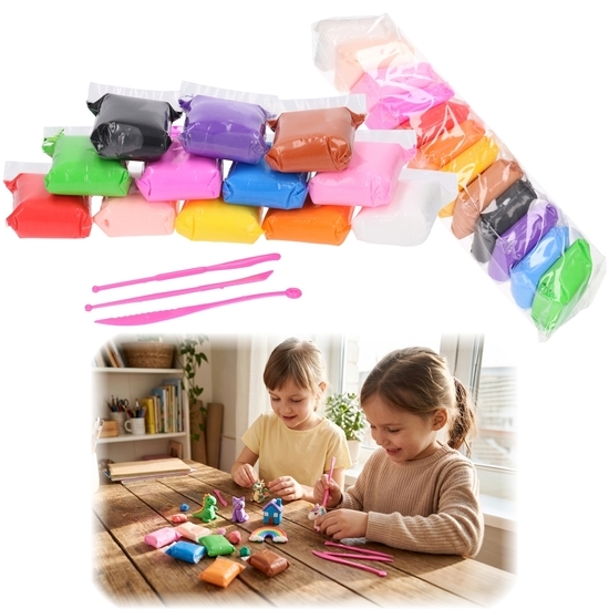 PIANKOLINA 12 kolorów glina polimerowa 1