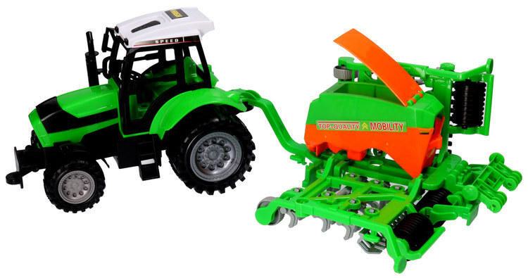 Traktor z agregatem siewnym  1