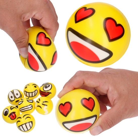Piłka piankowa EMOTIKON 6,5cm 1