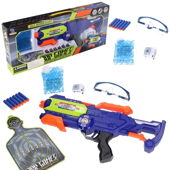 Mega duzy pistolet na kulki żelowe i naboje piankowe 2w1 1