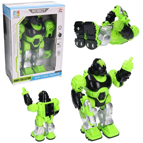 Robot THUNDERBOLT na baterie, chodzi, efekty świetlne i dźwiękowe - zielony 1