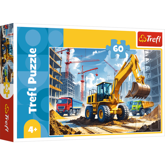 Puzzle 60 Traktor koparko-ładowarka 1