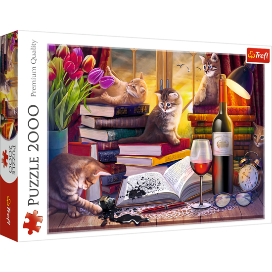 Puzzle 2000 Koci wieczór 1