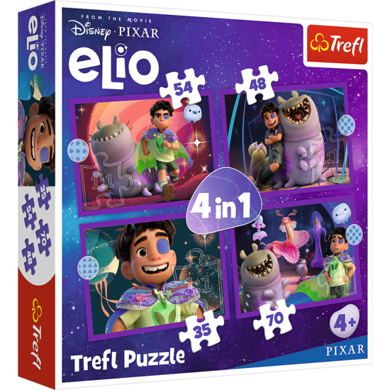 Puzzle 4w1 Pozaziemskie misje Elio 1