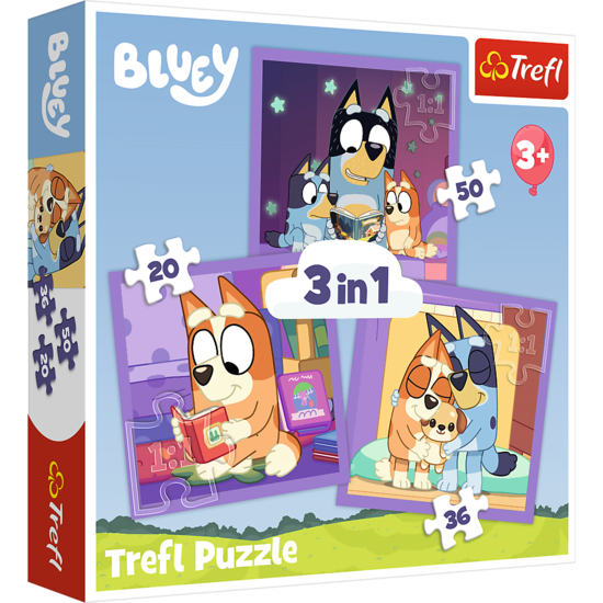Puzzle 3w1 Poznaj Bluey 1