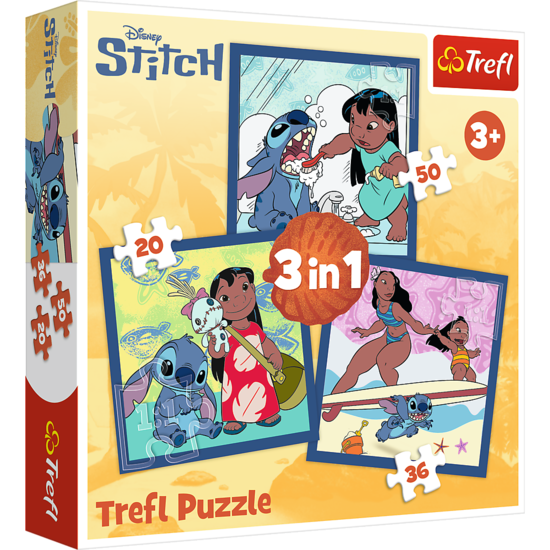 Puzzle 3w1 Czas ze Stitchem 1