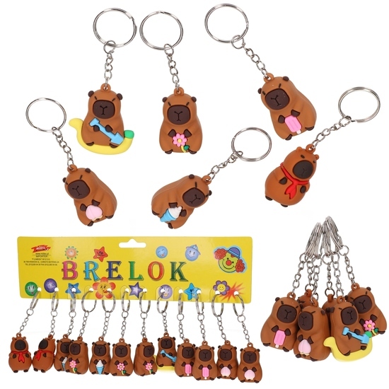 Brelok KAPIBARA  zestaw 12szt 1