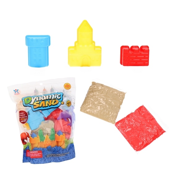Magiczny kinetyczny PIASEK modeling sand 500g + foremki 1