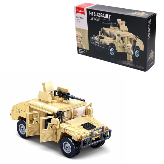 Klocki Sluban samochód wojskowy H1S ASSWAULT Model Bricks ARMIA 1
