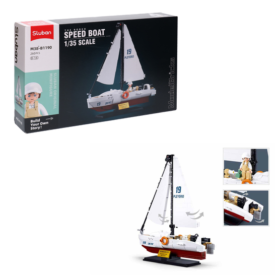 Klocki Sluban ŻAGLÓWKA Model Bricks 260el 1