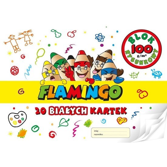 Blok rysunkowy A4 20 białych kartek 1