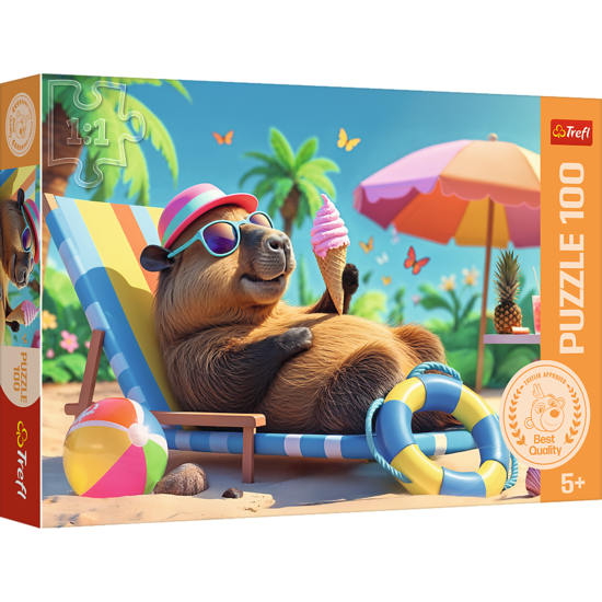 Puzzle 100 Relaks w stylu kapibary 1