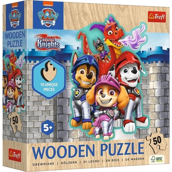 Puzzle 50 drewniane Przygody z Psim Patrolem 1