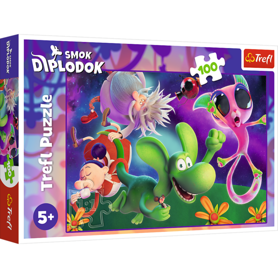 Puzzle 100 Smok Diplodok i przyjaciele 1