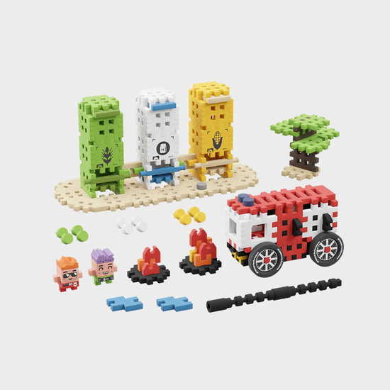 Klocki MINI WAFLE Akcja Strażacka CITY 148el 1