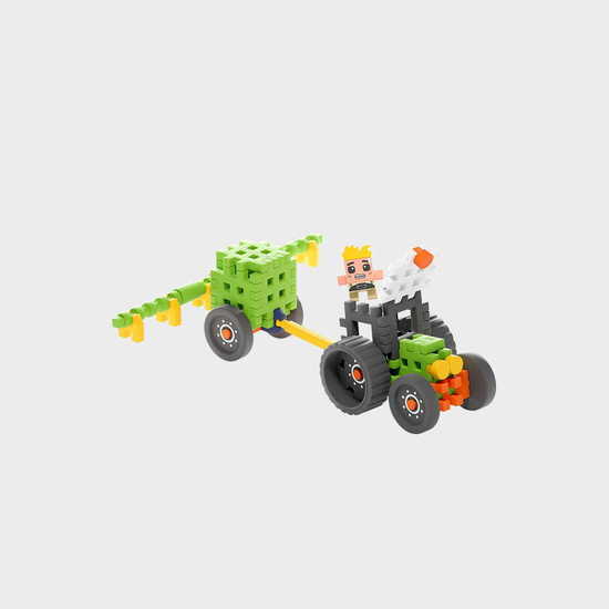 Klocki konstrukcyjne WAFLE MINI traktor z opryskiwaczem FARMER 50el 1