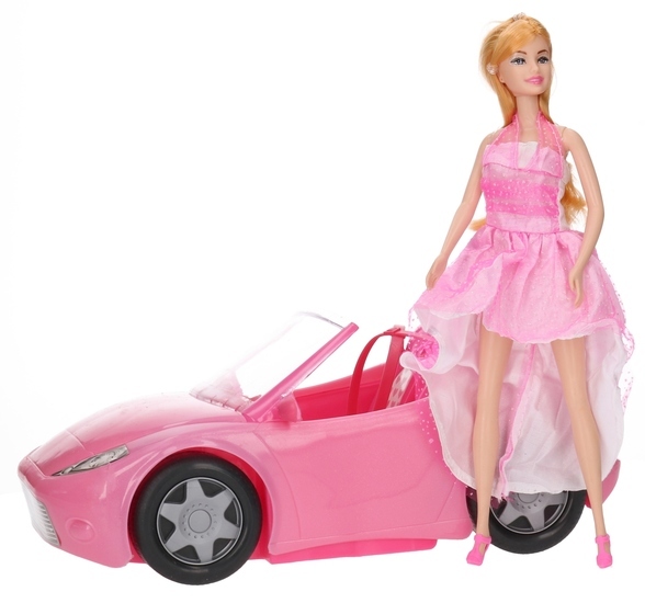 RÓŻOWY KABRIOLET auto dla lalki 1
