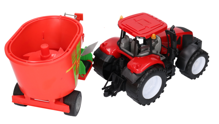 MEGA DUŻY traktor z wozem paszowym PASZOWÓZ 1