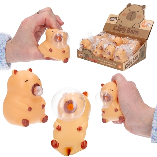 Gniotek antystresowy KAPIBARA dmucha gumę do żucia 1