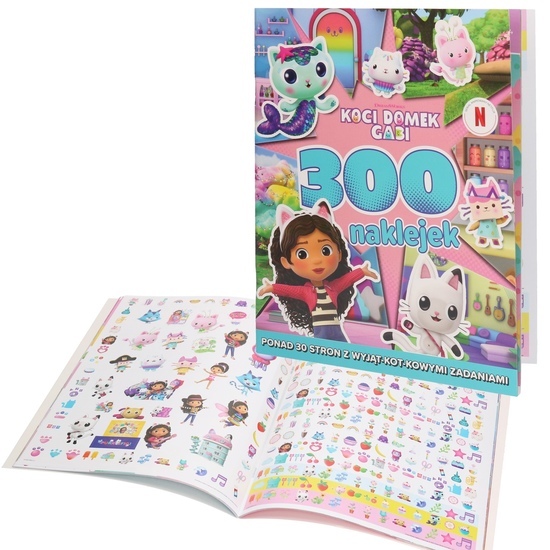 Zeszyt zadań 300 naklejek KOCI DOMEK GABI 1