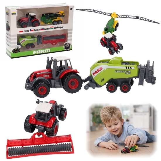 TRAKTOR zestaw z maszynami rolniczymi zestaw 1