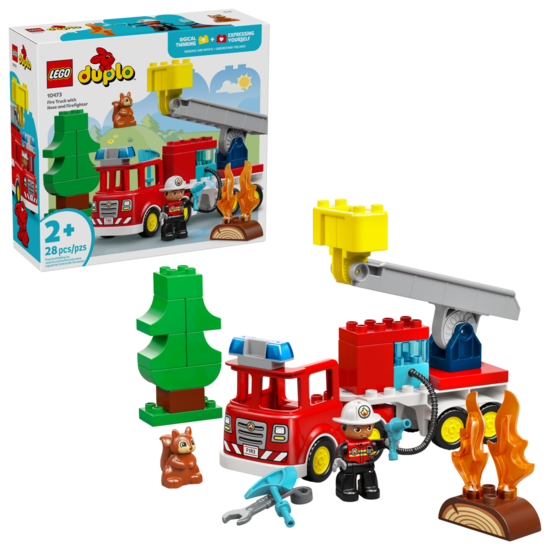 Klocki Lego DUPLO Wóz strażacki z wężem i strażakiem 1